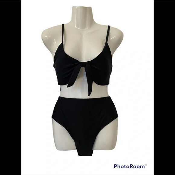 NWT Blooming Jelly Womens High Waisted Bikini Tie Knot Two Piece Swimsui… - Picture 2 of 10
